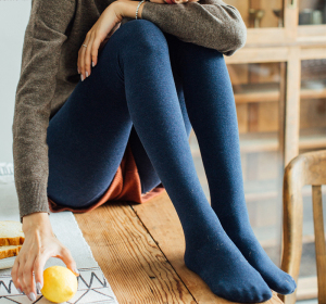 喵兔高弹力修身美腿袜子600d保暖条纹女袜连裤袜秋季厚棉打底袜