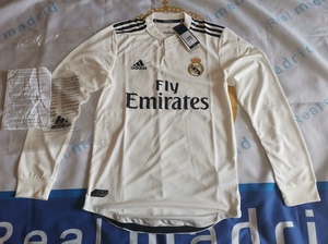 皇马1819 18-19赛季主场球员版长袖球衣bnwt