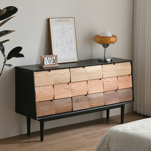 005人付款淘宝泡沫小敏北欧实木九斗柜日式多功能储物柜樱桃木卧室