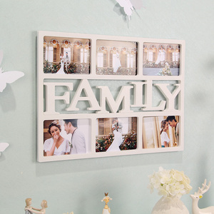 欧式家庭family love 10框6寸7寸影楼连体组合相框挂墙照片墙包邮