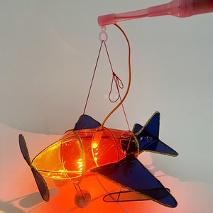 中秋节传统手工制作玻璃纸飞机灯笼手提花灯儿童礼物铁艺成品表演