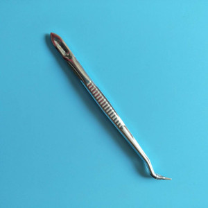 牙科一次性不锈钢镊子夹子双弯牙齿科耗材口腔清洁工具牙科镊