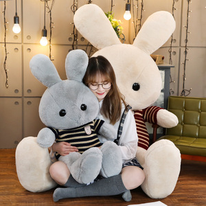 兔子公仔可爱穿衣毛绒玩具睡觉抱枕女孩玩偶布娃娃超大号生日礼物