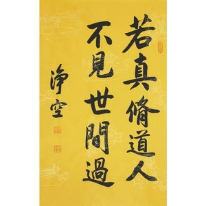 净空法师 书法墨宝笔迹开示 若真修道人 不见世间过