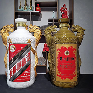 2016年茅台空酒瓶双龙汇 50斤25l酒壶酒坛 双龙会收藏酒坛摆柜