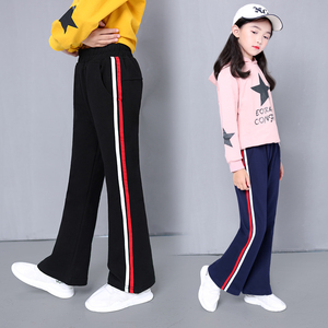 女童运动裤春秋新款大童儿童女孩休闲裤子校服裤中大童宽松长裤秋