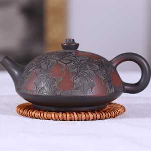 钦州坭兴陶茶壶飞碟壶纯手工茶壶茶杯茶具