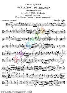 帕格尼尼 mose fantasia 摩西主题变奏曲 大提琴谱2