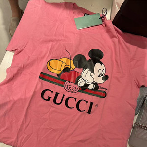 gucci 米奇印花 女款 短袖t恤 492347 美国代购 1.20mc