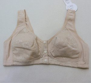 纯棉全棉棉布文胸 薄款前扣后扣无钢圈 义乳文胸纯棉妈妈内衣珍梦