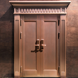 厂家直销本亦铜门洋房别墅大门纯铜双开门入户真铜门进户门sk21