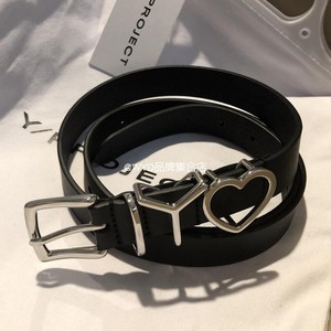 yproject 爱心扣 均码2.5宽 牛皮百搭腰带皮带 杨幂同款