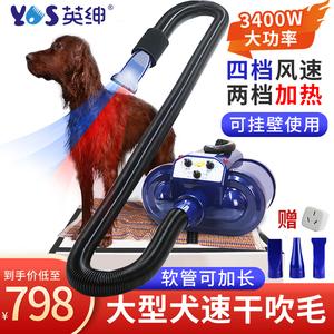英绅双马达宠物吹水机大型犬宠物店大功率烘干吹风电加热专用吹毛
