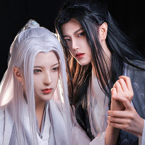 汉服假发古风假发男女全套古装造型整顶汉服中国风仙气飘逸cos毛