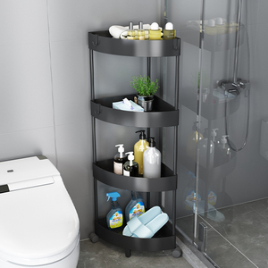 卫生间拐角收纳架落地多层浴室厕所洗澡间转角柜子墙角三角置物架