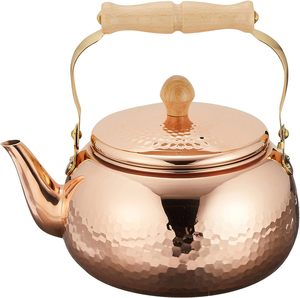日本代购日本制造纯铜烧水壶日本名匠制造2.4L燕三茶壶纯铜打造