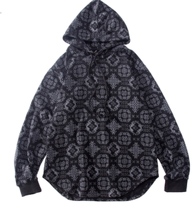 clot 联名丝绸满印龙纹腾图中国风陈冠希edc同款男女款连帽衫卫衣