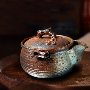 云南聚粹食品淘宝潦浒陶土陶主人杯强还原高温柴烧杯落灰烧品茗杯客