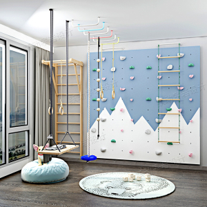 攀岩墙儿童家用攀岩墙室内家庭攀岩板儿童房游乐园体能训练攀爬墙