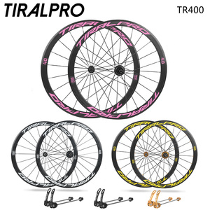 TIRALPRO公路车轮组700C铝合金5培林轮圈144响六爪刀圈轮毂扁辐条