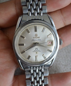 二手瑞士古董手表 梅花307-345单日历男士全自动机械手表 2452机