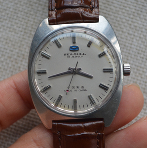 二手老国表 天津海鸥牌男士st5机芯 手动机械手表 19钻全钢防震