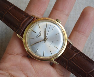 二手瑞士古董手表 浪琴轨道340机芯男士全自动机械表原装正品包金