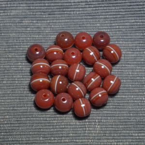 天然红一线药师珠单珠 精修老型桶珠腰珠 隔珠佛珠手链玛瑙配件