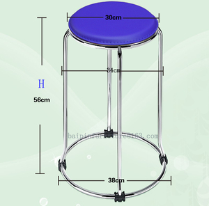 吧台凳柜台圆凳子前台收银凳手机柜台圆凳高脚皮革可重叠折叠圆凳