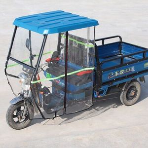 大车电动三轮车车棚篷雨棚驾驶室前车头篷加厚全封闭透明玻璃快递