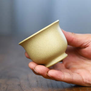 原矿本山绿泥主人杯陈富艳纯手工宜兴紫砂品茗杯大铃铛杯单个茶杯