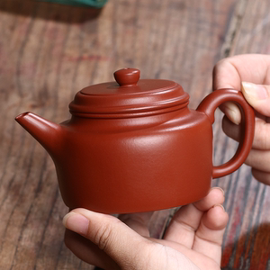 宜兴紫砂壶大红袍朱泥剑流德中壶马小琴纯手工宽口单人功夫泡茶壶