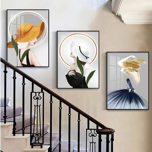 客厅走廊过道壁画挂画楼梯挂画墙画复式楼道三联装饰画楼梯间墙面