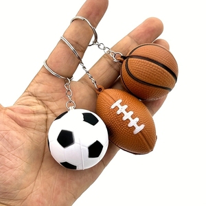 PU柔软解压篮球钥匙扣运动球类饰品足球钥匙链书包挂件儿童小礼品