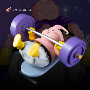 七龙珠 7stars gk魔人布欧健身杠铃拳击瑜伽跑步可爱礼物手办模型