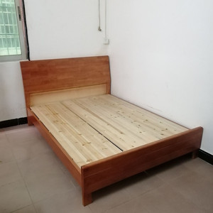 广州佛山实木1.5米1.8m简约现代经济型出租房橡木双人床