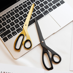 儿童圆头剪刀金色剪刀小手工剪子黄铜剪彩剪刀家用剪纸专用剪刀