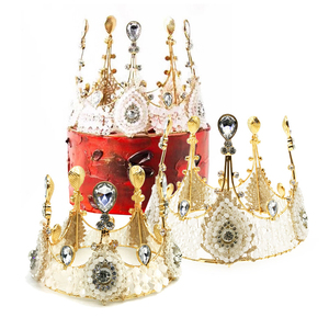 蕾丝女王皇冠蛋糕装饰摆件 情人节公主女神生日烘焙用品 王冠插件