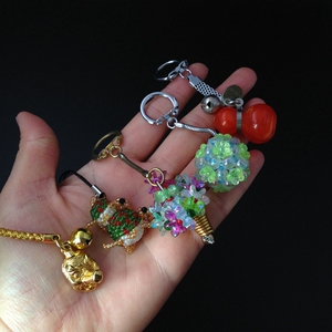 樱花球小葫芦挂件日本手工孤品钥匙扣可爱小乌龟包包挂件6