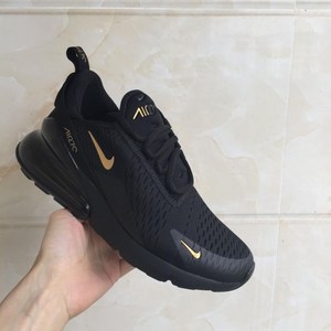 官网正品耐克气垫跑步鞋男鞋黑金网面air max270运动折扣店ah8050