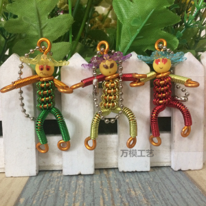 【稻草人挂件】 彩色铝线工艺品 稻草小人挂饰 手工创意情侣礼物