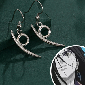 二次元动漫火影忍者灾厄之风耳环 木叶隐村大蛇丸耳钉 勾玉耳坠