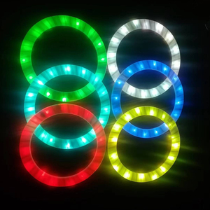 LED发光杂技圈手抛圈杂耍手技圈小丑演出专业道具Juggling Rings