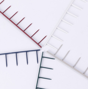 12孔齿1寸维乐装订夹条塑料热熔钉条活页100支黑色白色蓝色