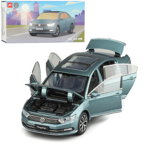 jjkm1:32大众迈腾转向避震六开门仿真合金汽车模型男孩玩具车