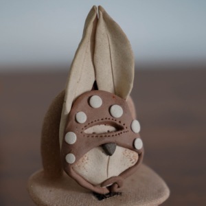 陶然商店 |燥野手作 景德镇陶艺手捏摆件冰箱贴小众可爱兔子