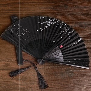 机械感折扇防身男生女生防身合适夏天竹制古风炫酷折扇子功夫折扇