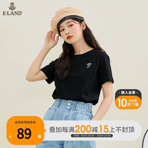 米菲eland衣恋女装春夏季上衣衣服情侣款趣味印花圆领短袖t恤女