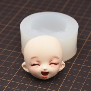 超轻粘土硅胶模具翻糖人物软陶泥 手办脸型bjd娃娃头部脸部翻模