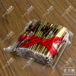 烘焙食品包装面包吐司袋礼品金色铁丝塑料扎绳条封口绑扎带扎丝